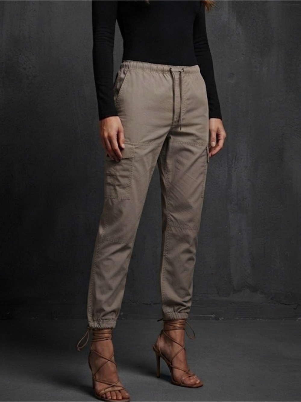 RD Style Taupe Cargo Jogger Pants